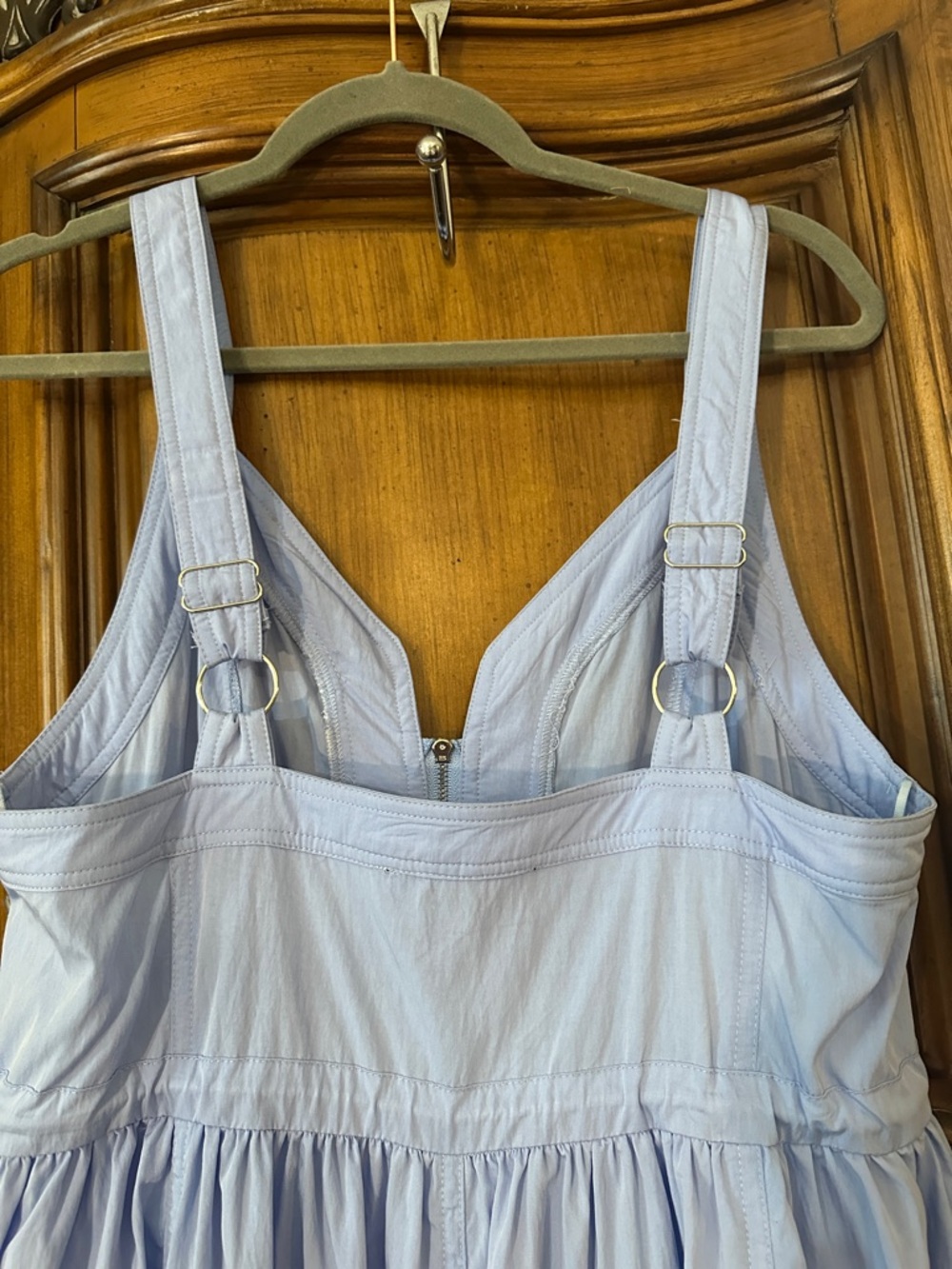 NEW fab'rik Free Fall Dalton Utility Light Lavender Sleeveless Midi Dress Small - Picture 14 of 16